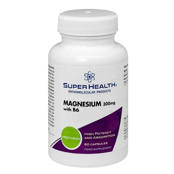 Φωτογραφία προϊόντος: Super Health Magnesium 300mg with B6 60 Caps