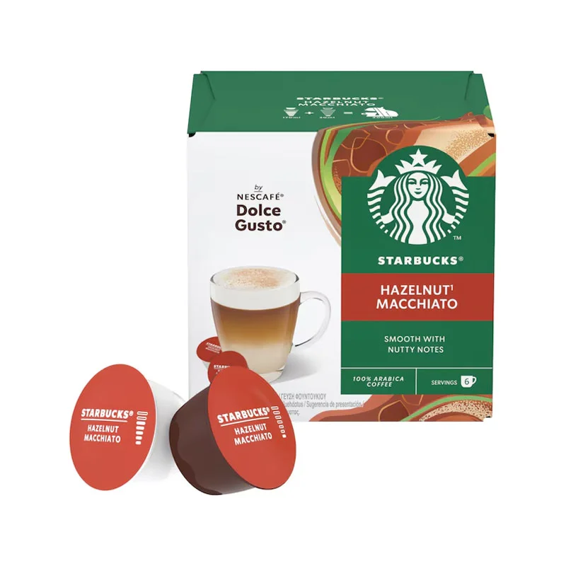 Φωτογραφία προϊόντος: Starbucks Hazelnut Macchiato Dolce Gusto κάψουλες - 6+6 τεμ.