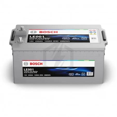 Φωτογραφία προϊόντος: ΜΠΑΤΑΡΙΕΣ BOSCH Μπαταρία BOSCH 0092LE0010 EFB 240AH 1200A(EN) 2880Wh