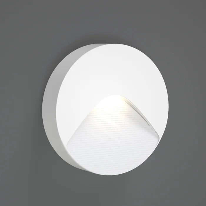 Φωτογραφία προϊόντος: it-Lighting Horseshoe LED 2W 3CCT Outdoor Wall Lamp White D:12.8cmx3cm (80201920)