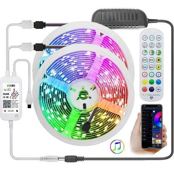 Φωτογραφία προϊόντος: OEM Αδιάβροχη Ταινία LED RGB 5m με H Τηλεχειριστήριο SMD5050 220V