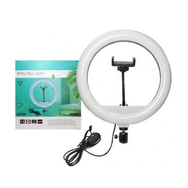 Φωτογραφία προϊόντος: OEM Ring Light QX300 30cm με Βάση για Κινητό