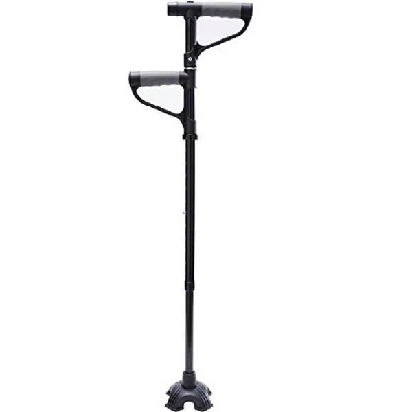 Φωτογραφία προϊόντος: OEM My Get Up & Go Cane Πτυσσόμενο Mπαστούνι Με Δύο Λαβές & Φακό Led Γκρι 03008MGC00BK