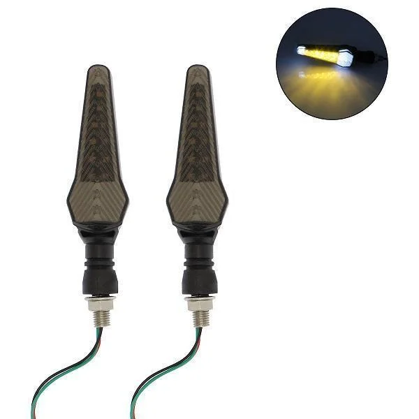 Φωτογραφία προϊόντος: OEM Φλάς μηχανής 10 SMD LED πορτοκαλί και λευκό universal σετ 2 τεμ. 12V IP65 R-234