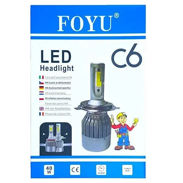 Φωτογραφία προϊόντος: OEM LED Φώτα Αυτοκινήτου Η11 6000Κ C6 40W 3800LM CAN BUS FOYU 9-30V 2τμχ