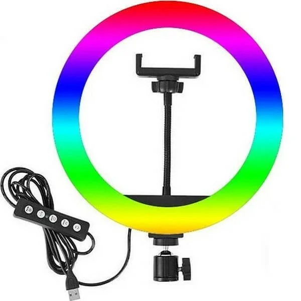 Φωτογραφία προϊόντος: OEM RGB Ring Light XD300 RGB 30cm 3000-6000K με Επιτραπέζιο Τρίποδο και Βάση για Κινητό XD300