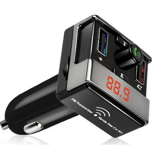 Φωτογραφία προϊόντος: OEM FM Transmitter A7 Hands-Free Car Kit με Bluetooth Μαύρο