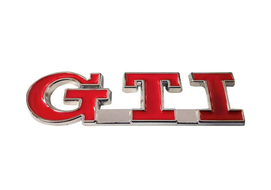 Φωτογραφία προϊόντος: OEM Auto Gs Αυτοκόλλητο Σήμα Αυτοκινήτου GTI 8.5cm σε Κόκκινο Χρώμα