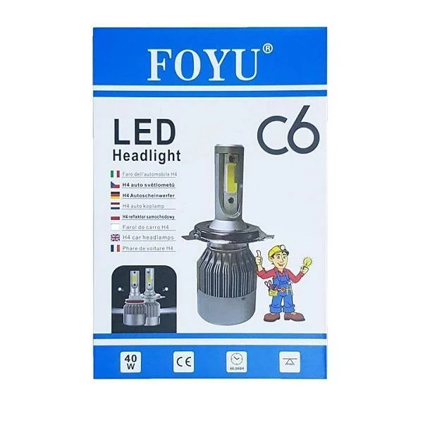 Φωτογραφία προϊόντος: OEM LED Φώτα Αυτοκινήτου Η4 6000Κ C6 40W 3800LM CAN BUS FOYU