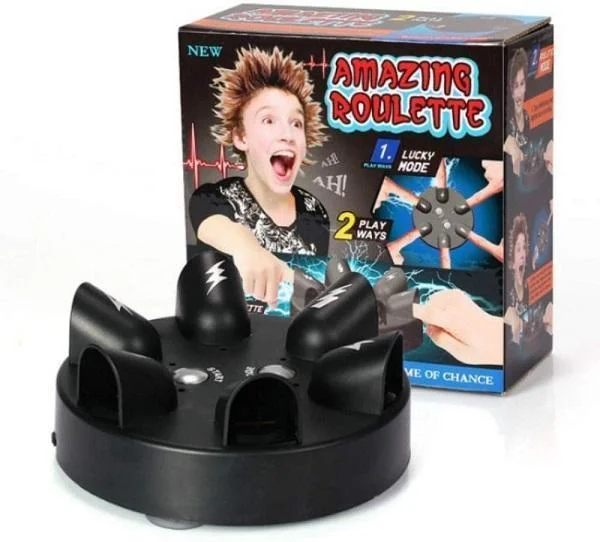 Φωτογραφία προϊόντος: OEM Amazing Roulette Electric Shocking Gameup για 6 παίκτες 2 τρόποι παιχνιδιού Finger Shock Party Game