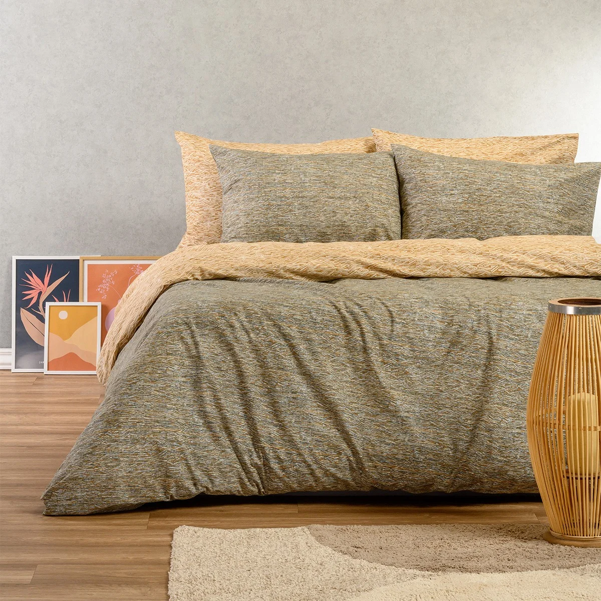 Φωτογραφία προϊόντος: Melinen Home Σετ Σεντονια Μονα Rafaelo Beige Casual Line (170x270)