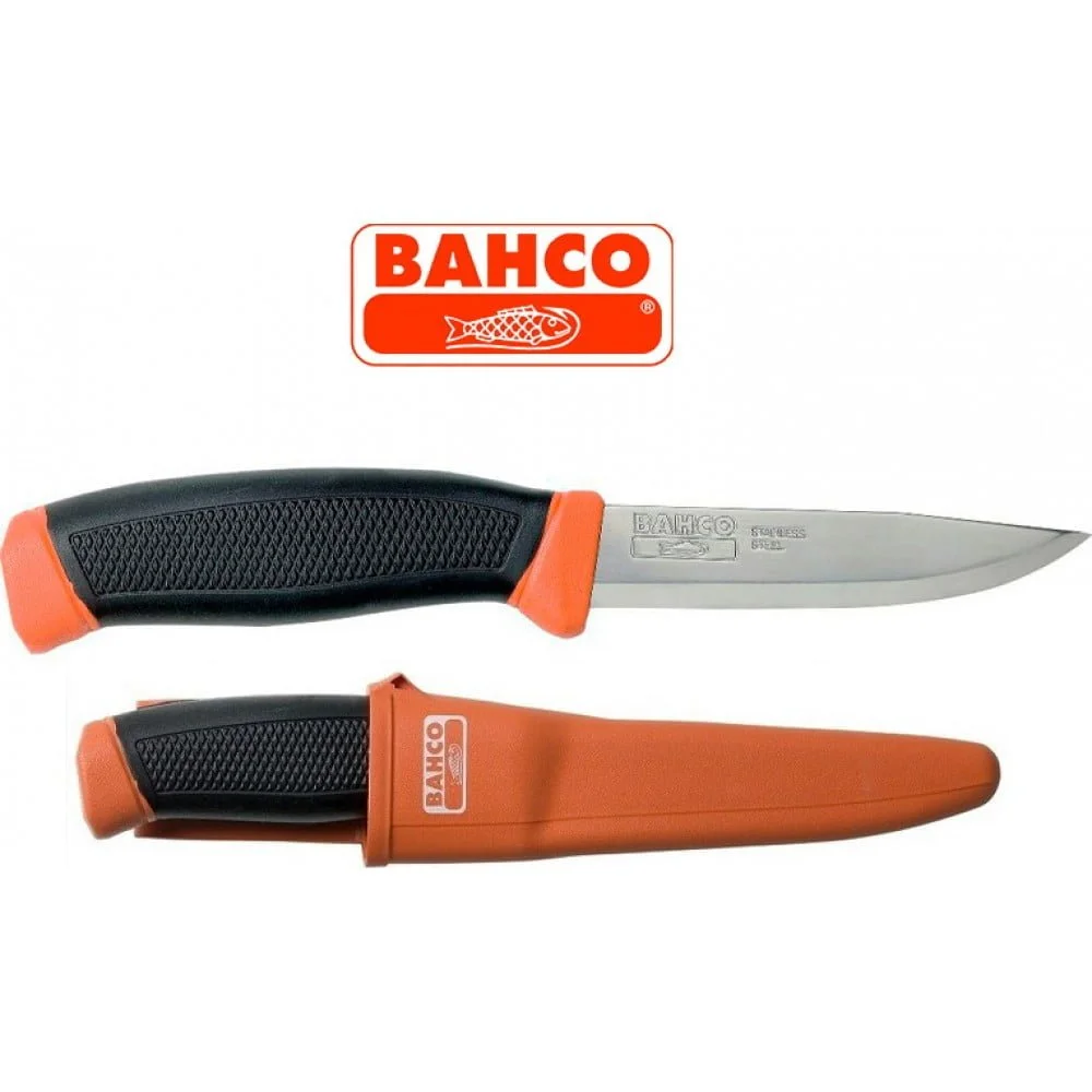 Φωτογραφία προϊόντος: Bahco Inox Μαχαίρι Γενικής Χρήσης με Θήκη και Αντιολισθητική Λαβή 102mm - 2444