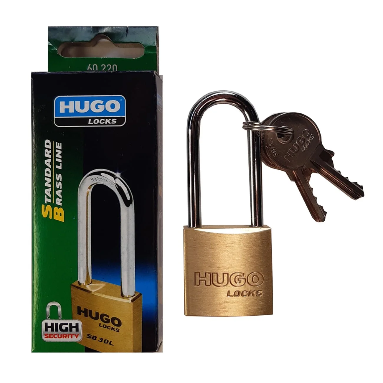Φωτογραφία προϊόντος: Hugo Locks SB 30L Λουκέτο Ασφαλείας Ορειχάλκινο - 60220