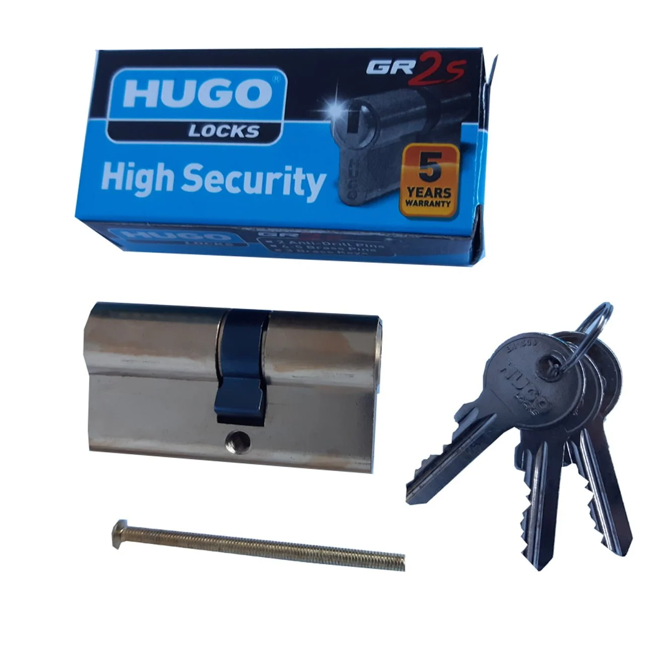 Φωτογραφία προϊόντος: Hugo Locks GR2S Κύλινδρος Πόρτας - 6000 με 3 Κλειδιά