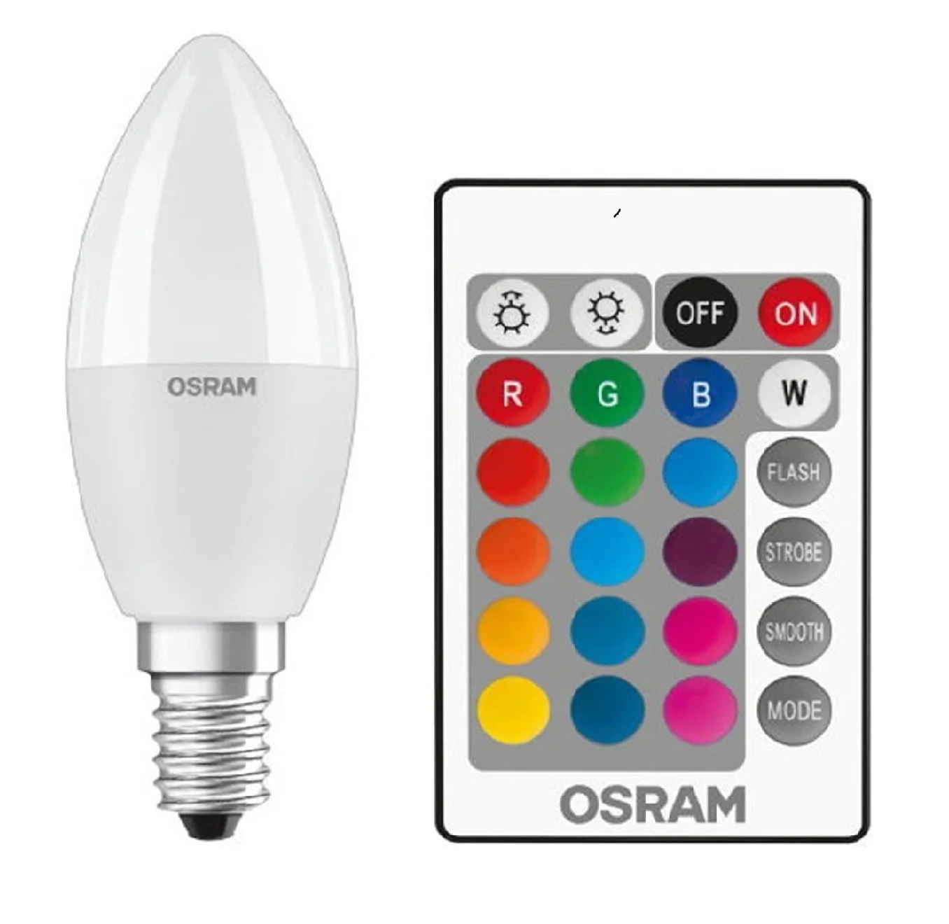 Φωτογραφία προϊόντος: Osram Led E14 RGB White Λάμπα Με Τηλεχειρισμό 5.5 Watt - 45212