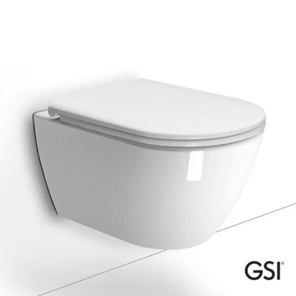 Φωτογραφία προϊόντος: Gsi Pura Swirl 881600C 50cm Κρεμαστή Λεκάνη Με Κάλυμμα Βακελίτη Αποσπώμενο Soft Close