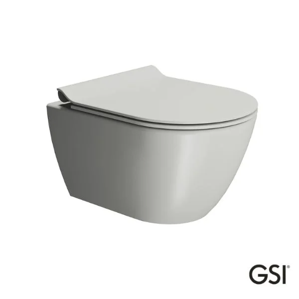 Φωτογραφία προϊόντος: Gsi Pura Color Swirl 881600SC 50cm Cenere Κρεμαστή Λεκάνη Με Αποσπώμενο Κάλυμμα Βακελίτη Slim Soft Close
