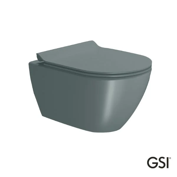 Φωτογραφία προϊόντος: Gsi Pura Color Swirl 881600SC 50cm Agave Κρεμαστή Λεκάνη Με Αποσπώμενο Κάλυμμα Βακελίτη Slim Soft Close