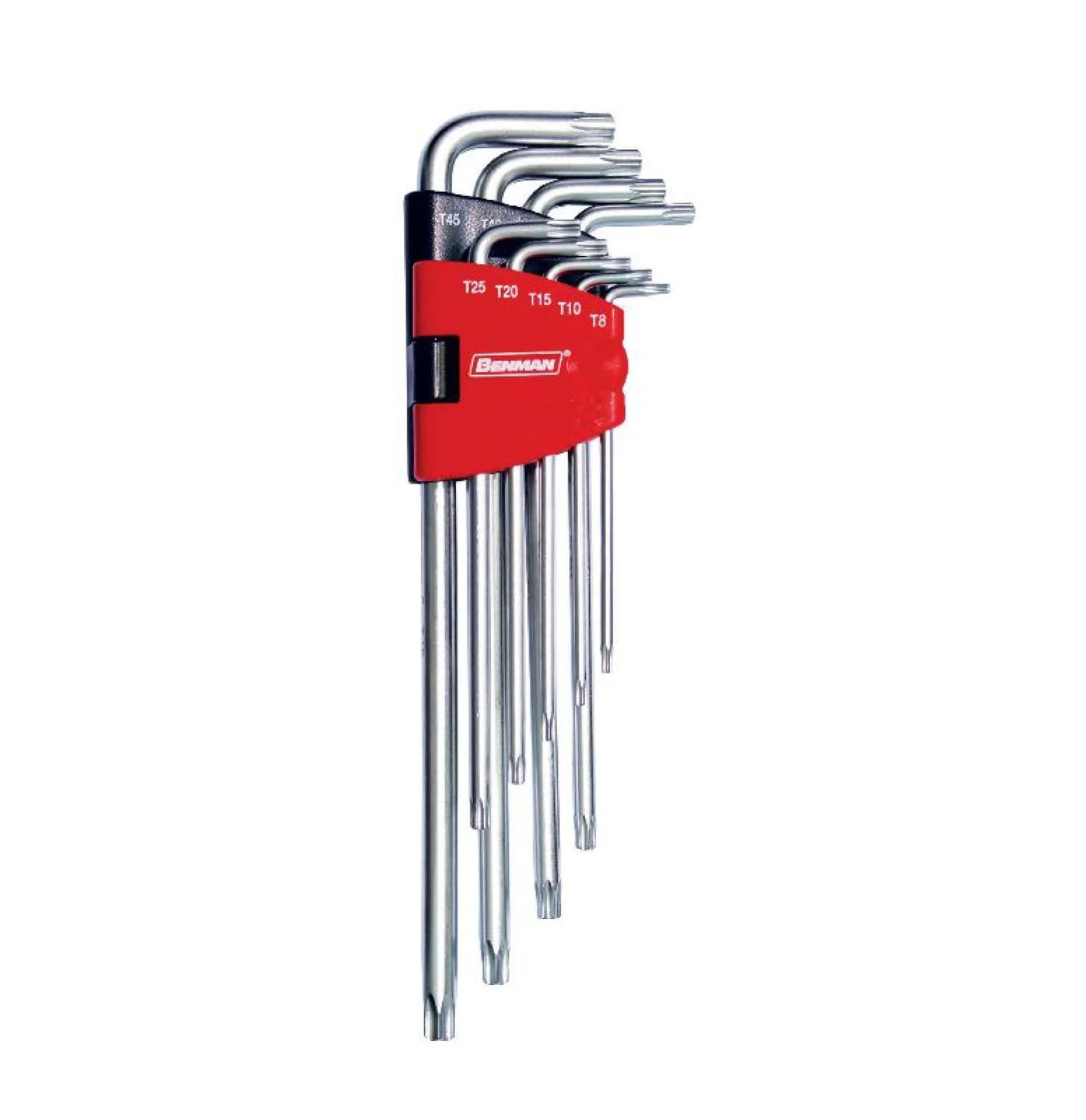 Φωτογραφία προϊόντος: Benman 70402 Torx Επαγγελματικά Κλειδιά Με Τρύπα Σετ 9 Τμχ Extra Long - 70402