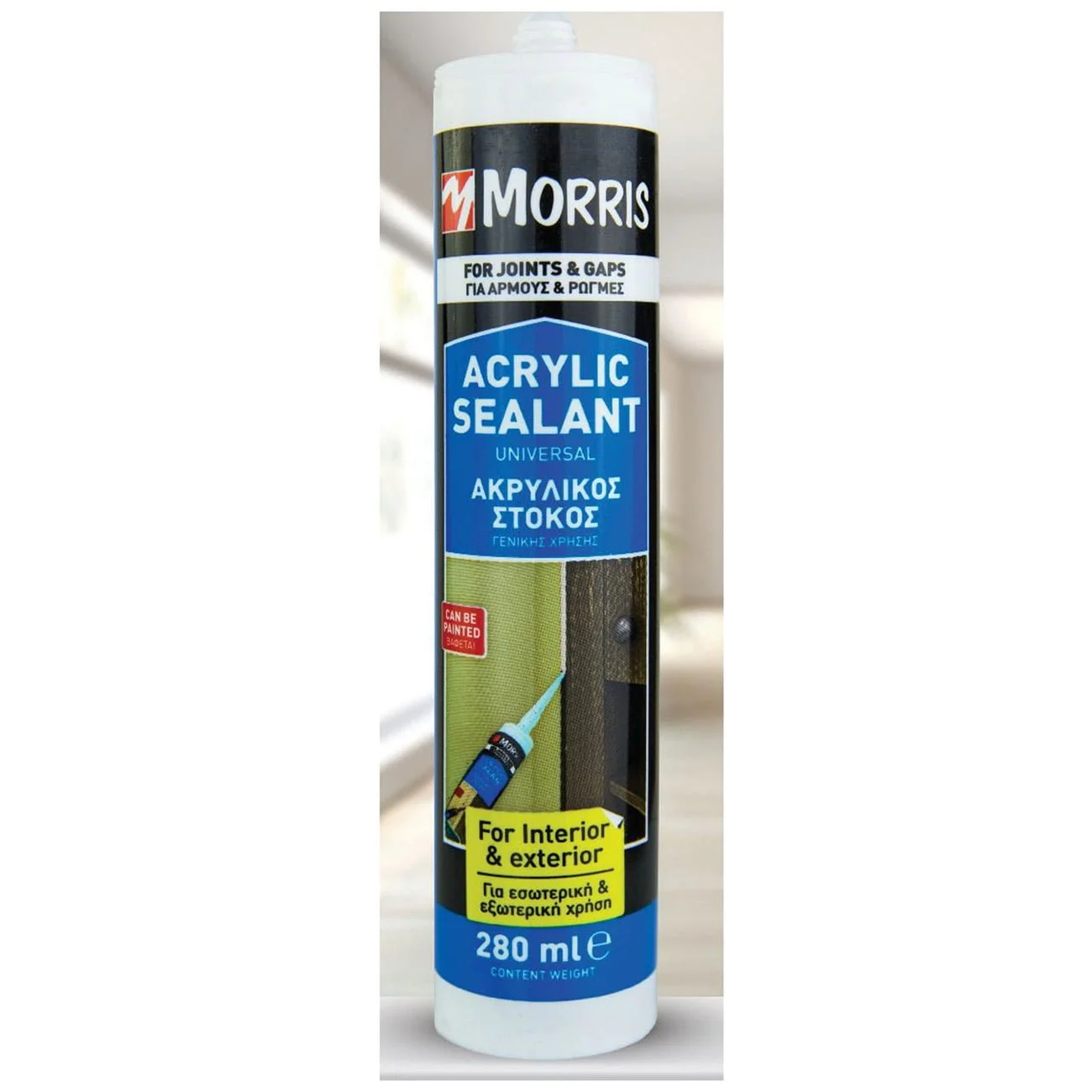 Φωτογραφία προϊόντος: Morris Acrylic Sealant Ακρυλικός Αρμόστοκος Γενικής Χρήσης 200ml - 16615