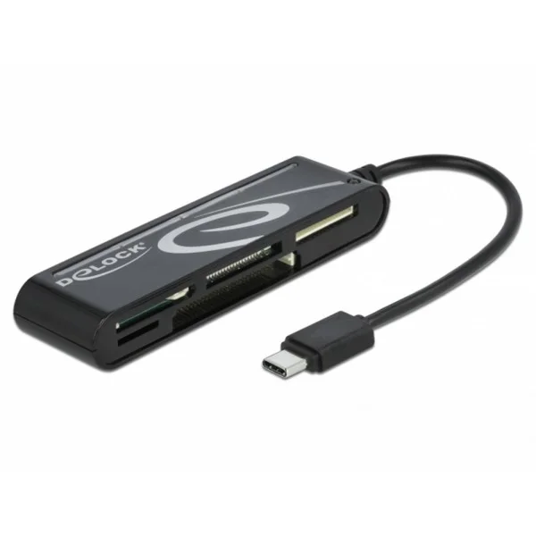 Φωτογραφία προϊόντος: DELOCK card reader 91739 για micro SD/SD/CF/MS/xD, USB-C, μαύρο