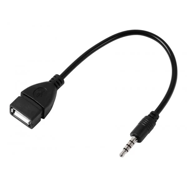 Φωτογραφία προϊόντος: POWERTECH καλώδιο 3.5mm σε USB 2.0 female CAB-J055, 0.5m, μαύρο