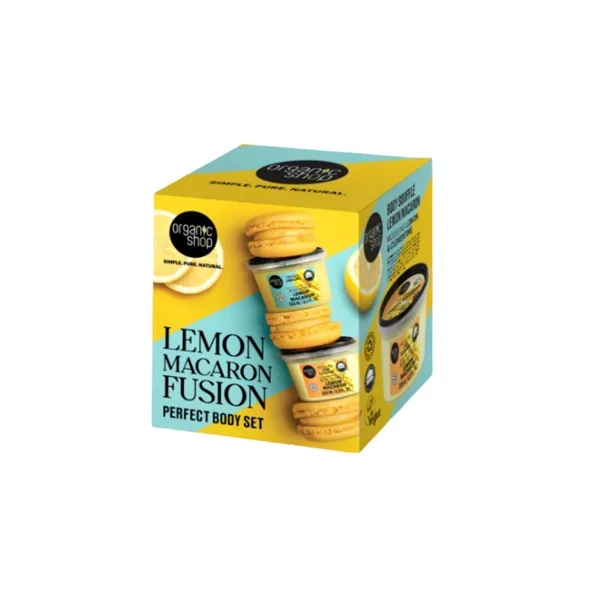 Φωτογραφία προϊόντος: Organic Shop Combo Σετ Σώματος Lemon Macaron Fusion, για Ανανέωση + Λείανση με Οργανικό Λεμόνι, 250ml /250ml Natura Siberica