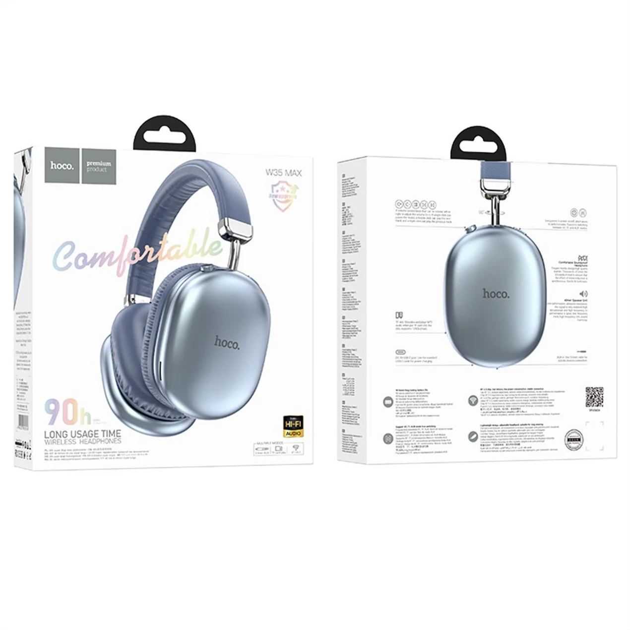 Φωτογραφία προϊόντος: HOCO wireless bluetooth headphones W35 Max sky blue