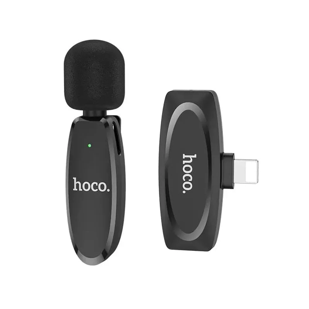 Φωτογραφία προϊόντος: HOCO wireless lavalier microphone for iPhone Lightning 8-pin L15 black