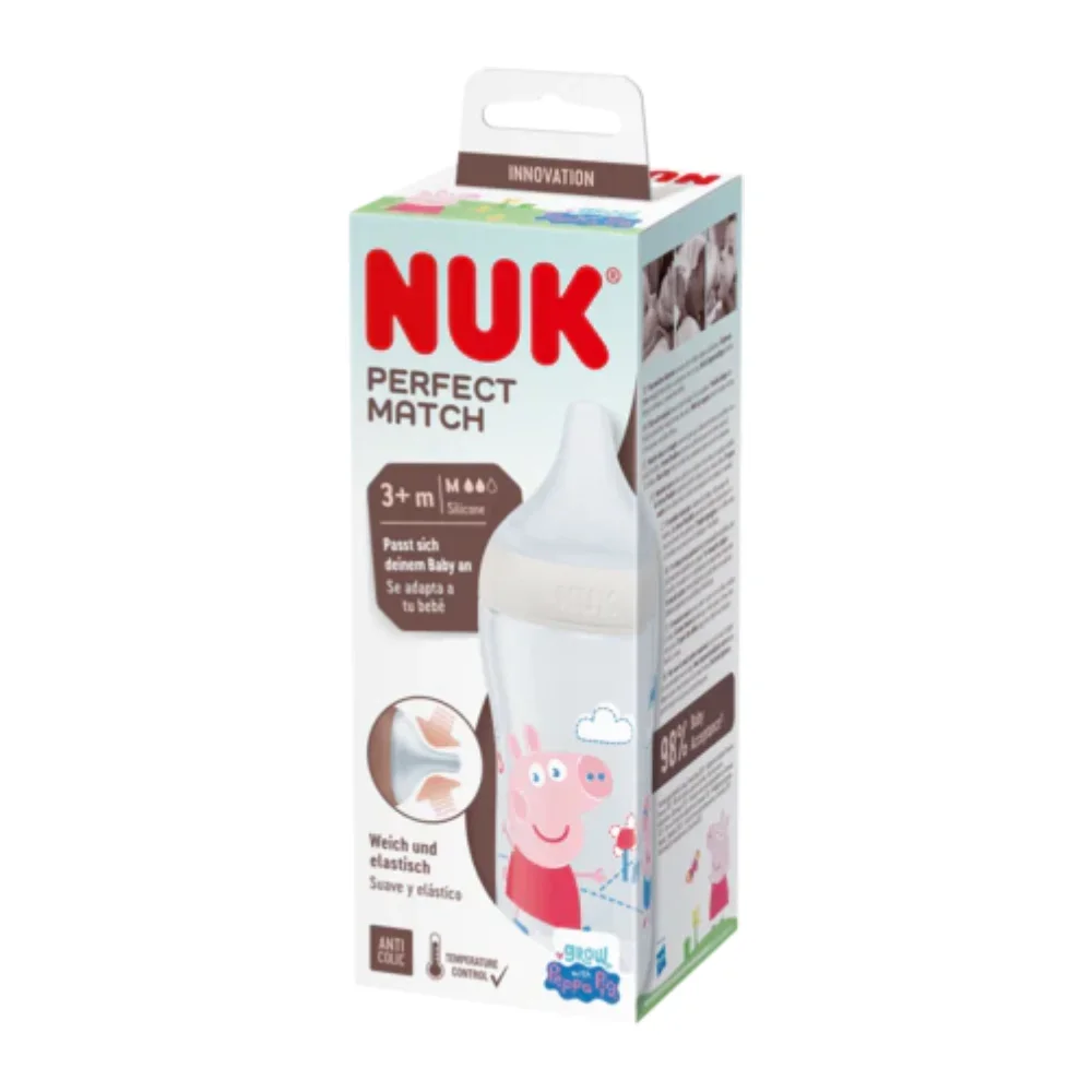 Φωτογραφία προϊόντος: NUK Disney Peppa Pig Perfect Match Μπιμπερό 260ml με Μαλακή Θηλή Σιλικόνης (Από 3 Μηνών)