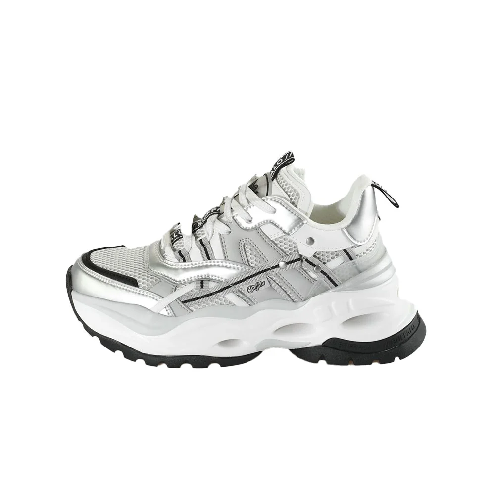 Φωτογραφία προϊόντος: BUFFALO ΓΥΝΑΙΚΕΙΑ SNEAKERS TRIPLET HOLLOW WHITE/SILVER