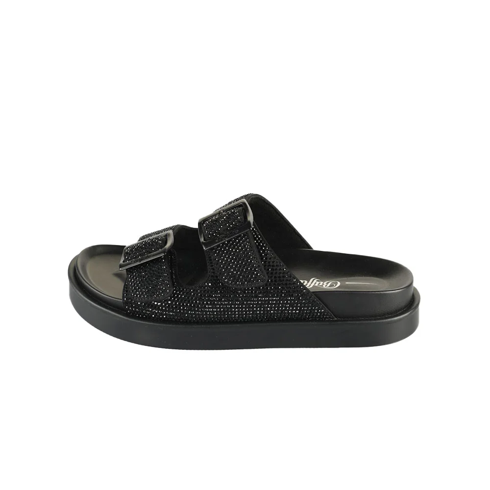 Φωτογραφία προϊόντος: BUFFALO ΓΥΝΑΙΚΕΙΑ SLIDES SOL ARI GLAM BLACK GLITTER