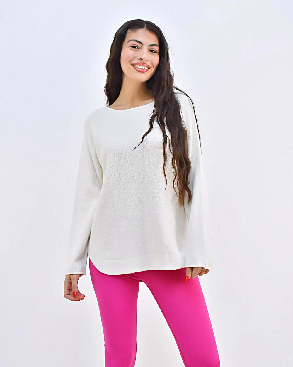 Φωτογραφία προϊόντος: Beltipo Γυναικείο Πλεκτό Oversized Λεύκο - OEM
