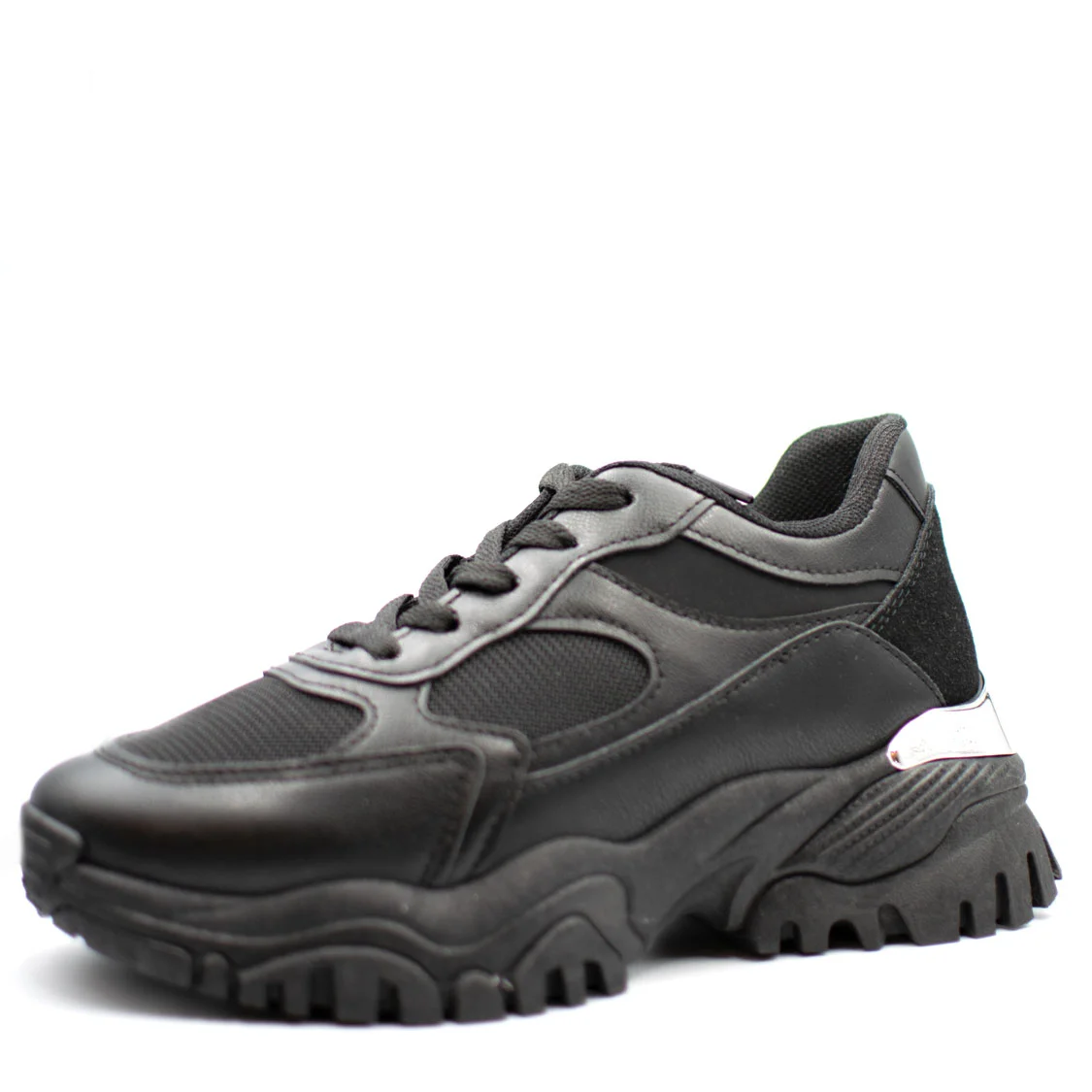 Φωτογραφία προϊόντος: ALTA MODA Sneakers Μαύρο Με Μεταλλική ασημί Λεπτομέρεια