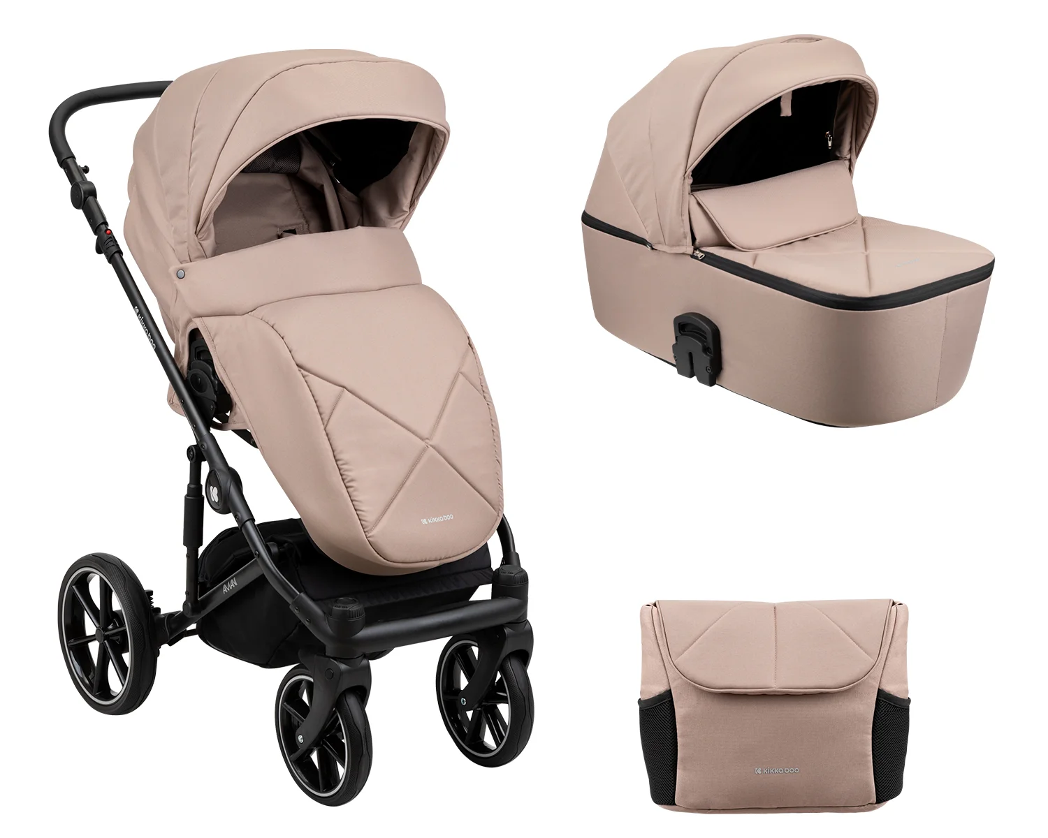 Φωτογραφία προϊόντος: Kikka Boo - Stroller 2in1 with hard carrycot Amani Beige - 31001020126