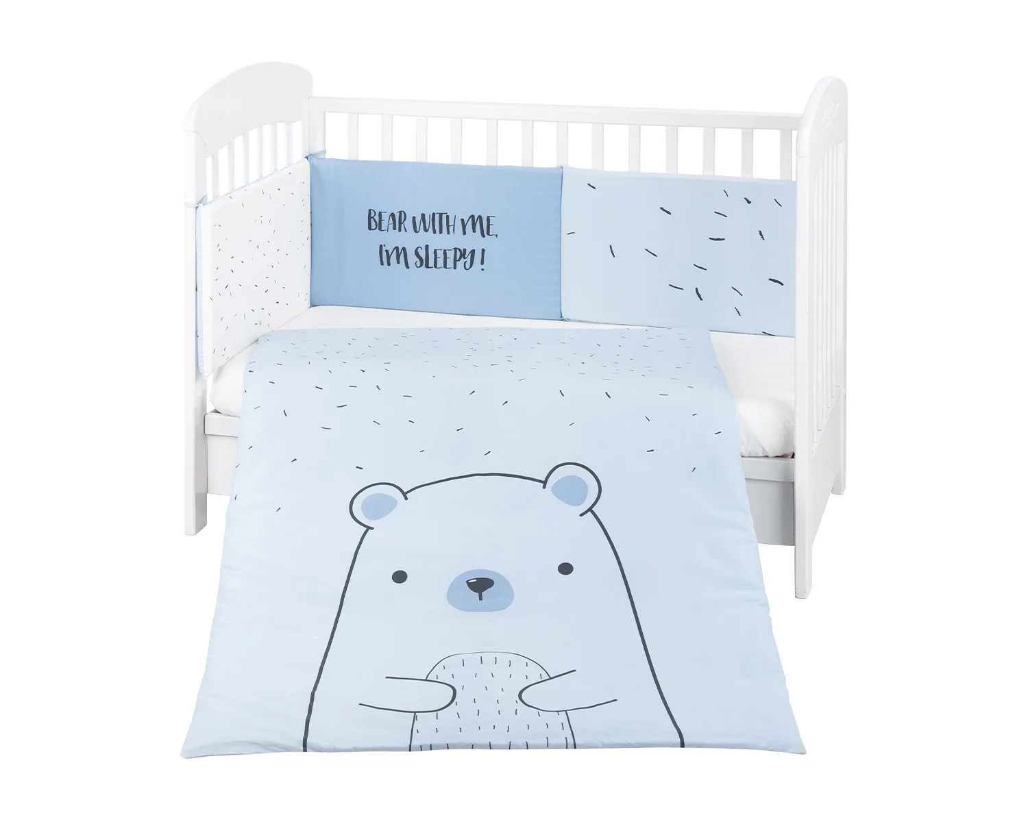 Φωτογραφία προϊόντος: Kikka Boo - Bedding set 2pcs EU Style 60/120 Bear with me Blue - 41101020111