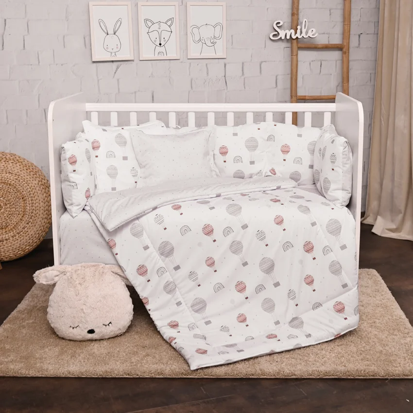 Φωτογραφία προϊόντος: LORELLI - SET LILY 60/120 RANFORCE GREY BALOONS - 20800145301