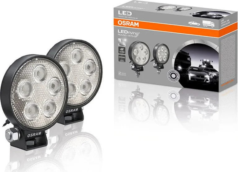 Φωτογραφία προϊόντος: Osram Round VX70-SP Προβολείς Εργασίας 0023054 LED 12V/24V 20W 2τμχ
