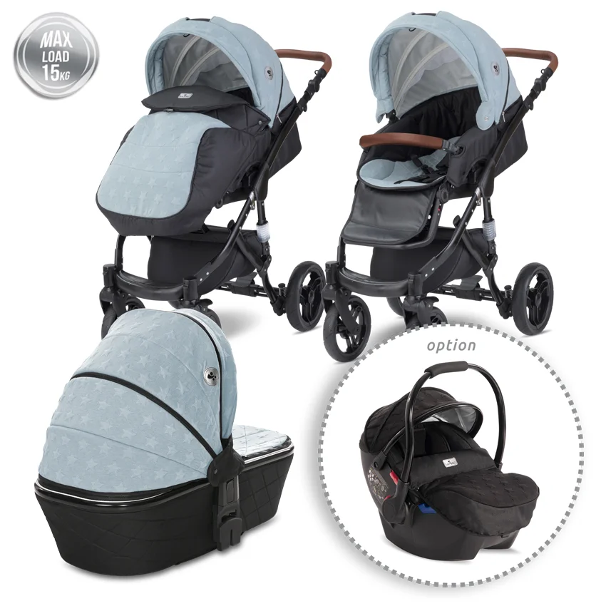 Φωτογραφία προϊόντος: LORELLI - BABY STROLLER RIMINI PREMIUM SILVER BLUE STARS - 10021622149