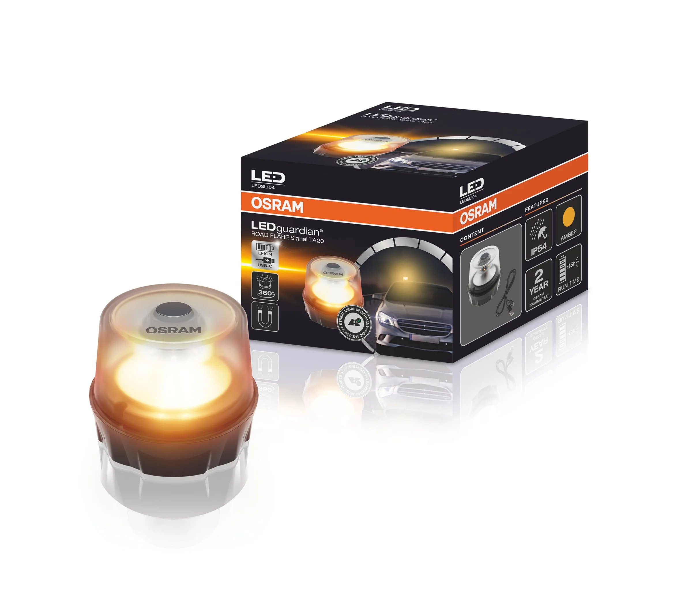 Φωτογραφία προϊόντος: OSRAM LEDGuardian® Road Flare Signal TA20 Warn (LEDSL104) 1τμχ