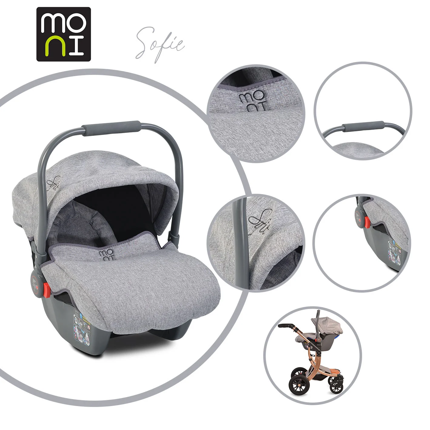 Φωτογραφία προϊόντος: MONI - Car seat Sofie grey