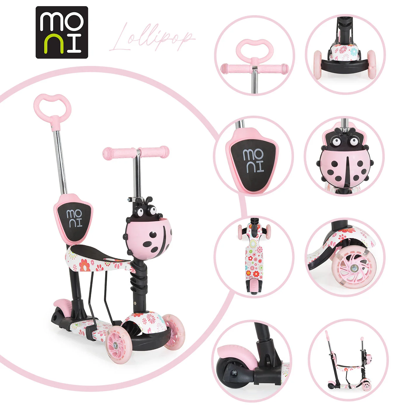 Φωτογραφία προϊόντος: MONI - Scooter Lollipop pink - 3800146227913