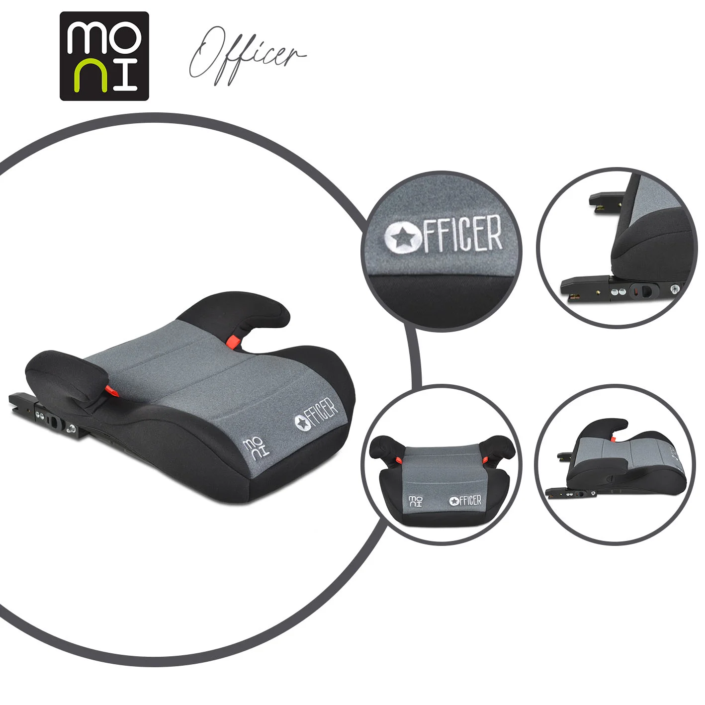 Φωτογραφία προϊόντος: MONI - Car seat Officer dark grey - 3801005150458
