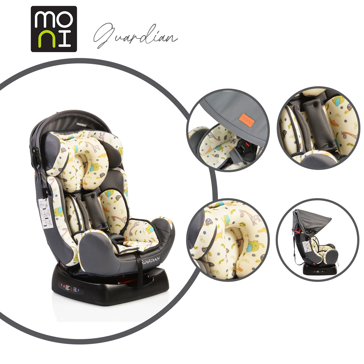 Φωτογραφία προϊόντος: MONI - Car seat Guardian grey - 3800146238544
