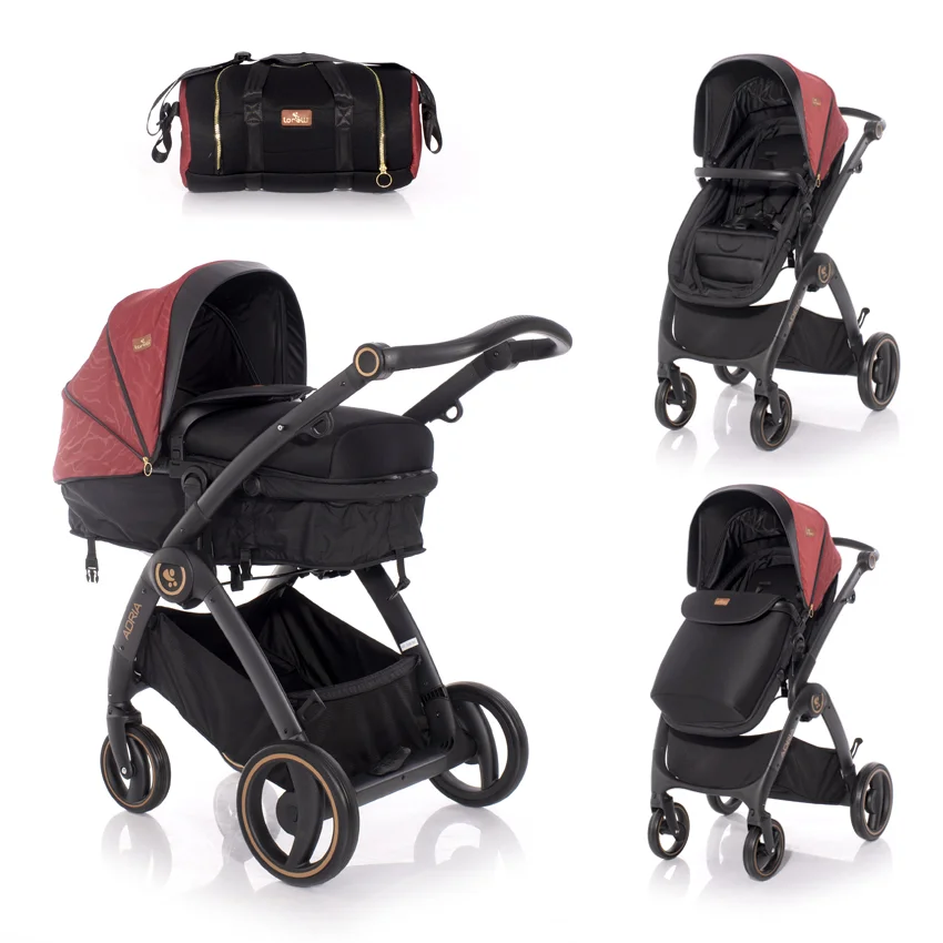 Φωτογραφία προϊόντος: LORELLI - BABY STROLLER ADRIA BLACK+RED - 10021452006