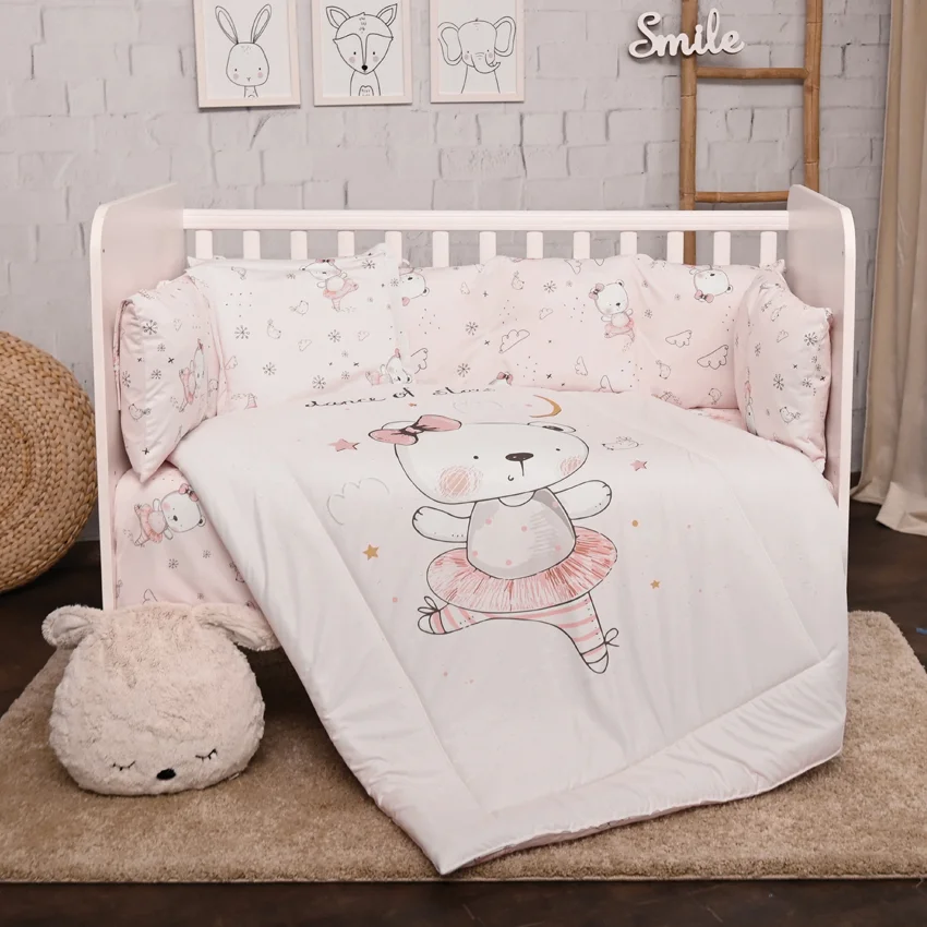 Φωτογραφία προϊόντος: LORELLI - SET LILY 60/120 RANFORCE PINK BALLERINA BEAR - 20800145101