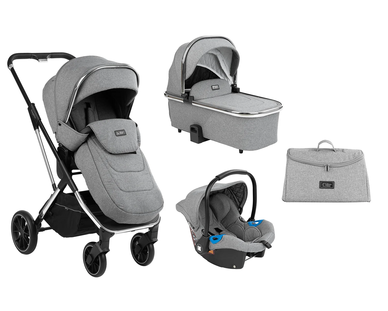 Φωτογραφία προϊόντος: Kikka Boo - Stroller 3in1 Angele Chrome Grey - 31001010188