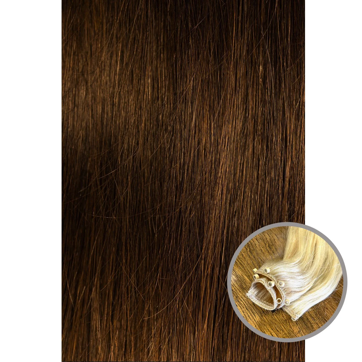 Φωτογραφία προϊόντος: Velvet Hair Extensions – Ring Weft | 50-55εκ #1B
