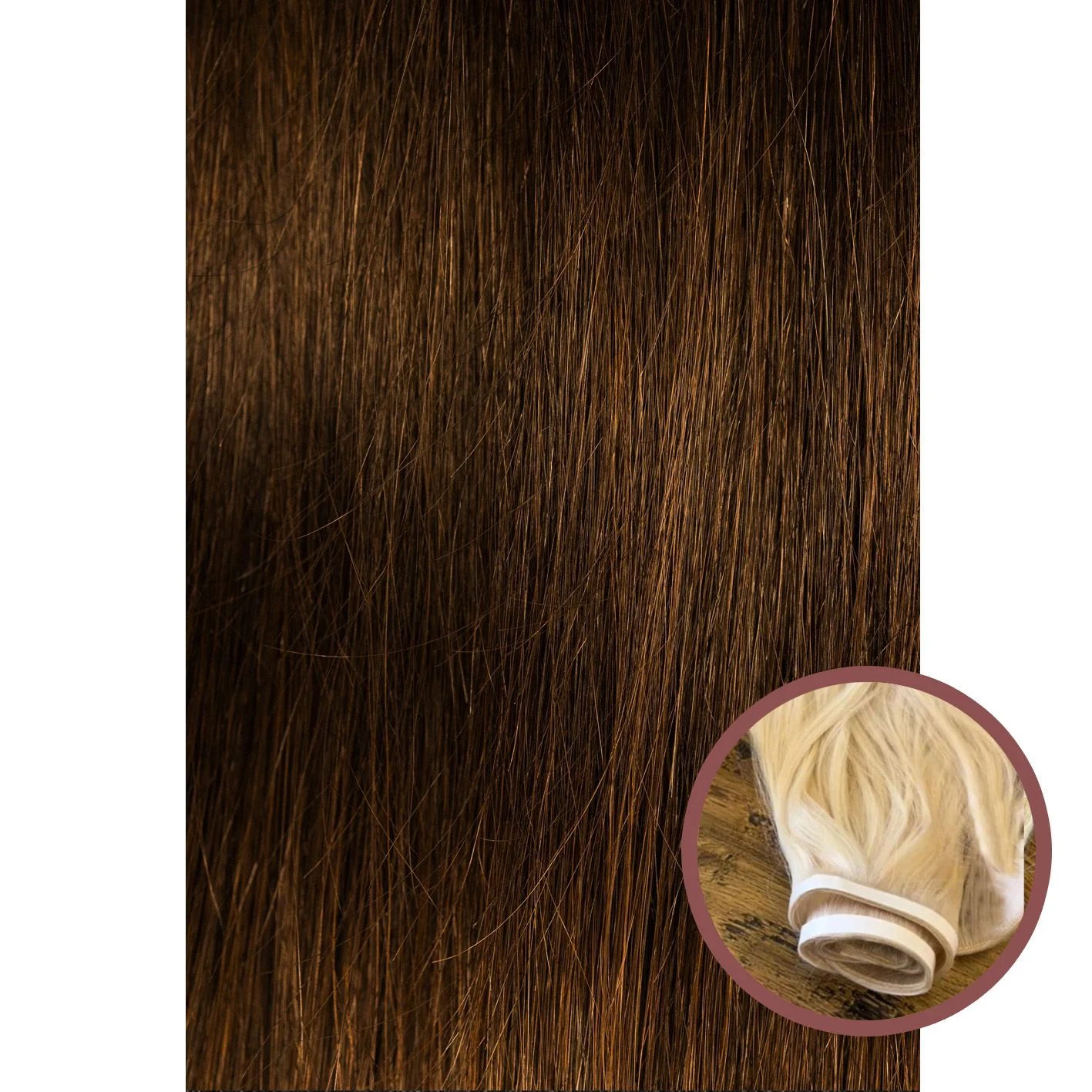 Φωτογραφία προϊόντος: Velvet Hair Extensions – Tape Weft | 50-55εκ #1B