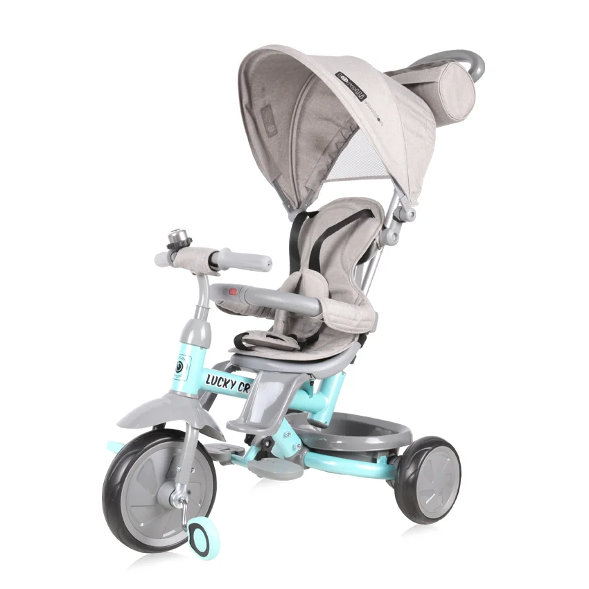 Φωτογραφία προϊόντος: LORELLI - CHILDREN TRICYCLE LUCKY CREW GREY+GREEN - 10050610021
